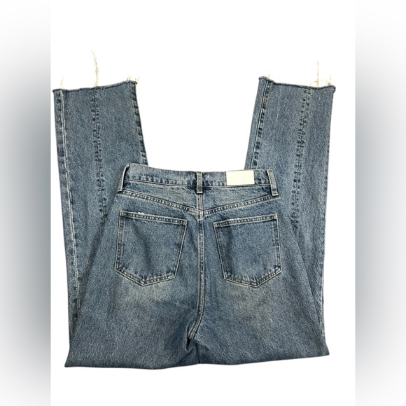 Pistola button fly high rise Distressed Blue Denim Jeans Size 26 - Picture 5 of 8